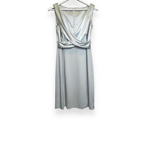Tahari | Formal Light blue / Gray Sleeveless V-Neck Mini Dress Sz 4